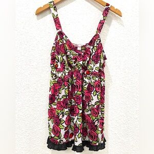Lane Bryant Cacique Babydoll Roses  Floral Chemise Gown Slip Size 14/16